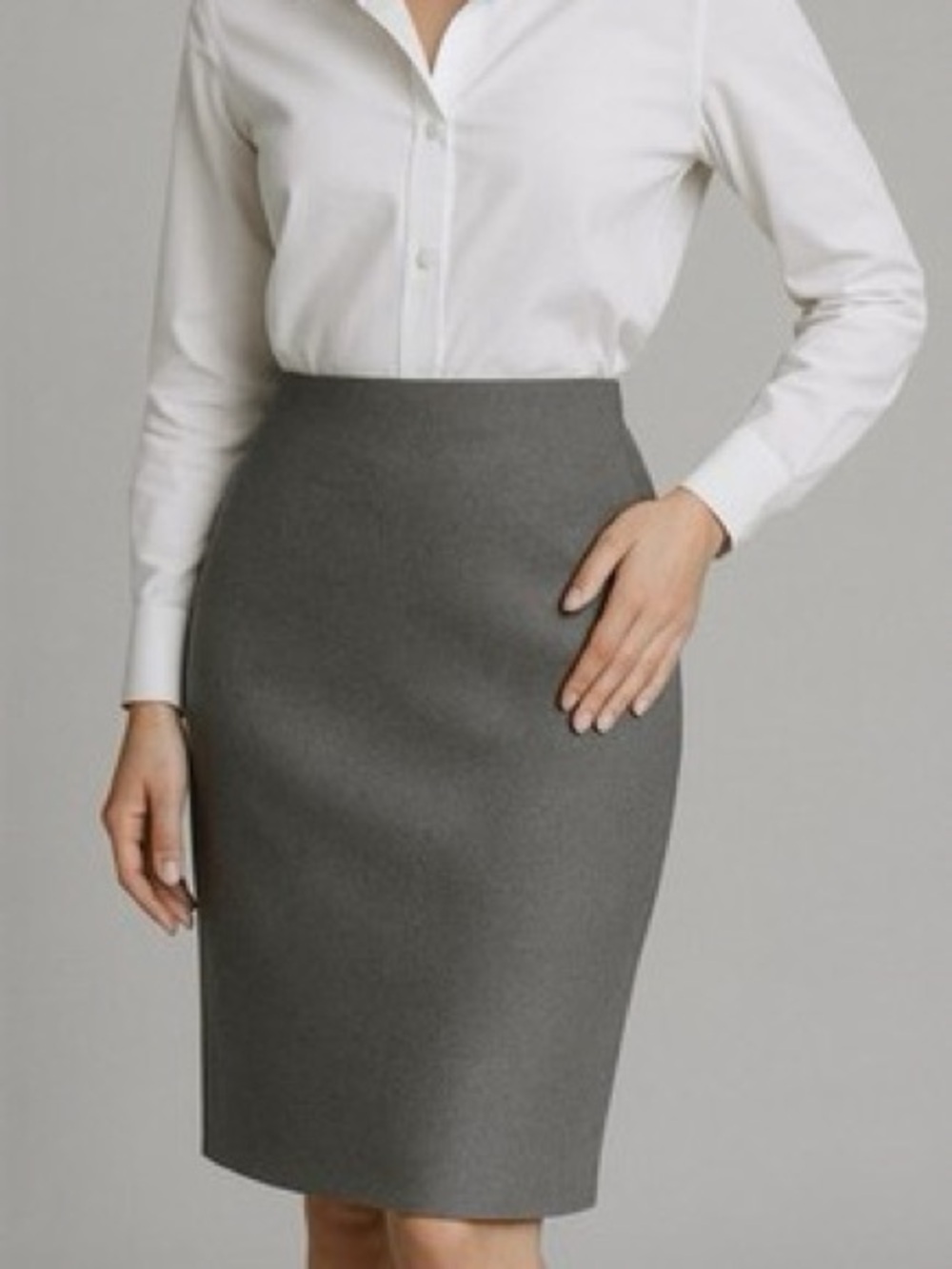 Classic Gray Women's Pencil Skirt